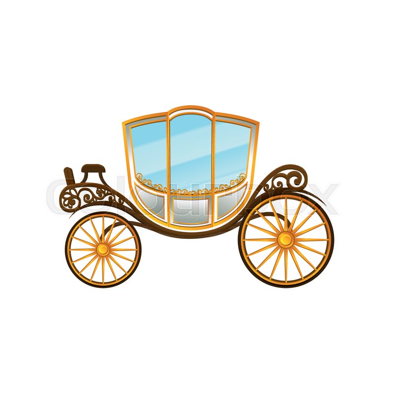 800x800 Royal Horse Drawn Carriage With Big Stock Vector Colourbox