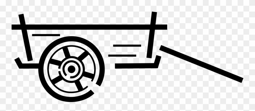 880x384 Vector Illustration Of Horse Drawn Cart Or Wagon Conveyance