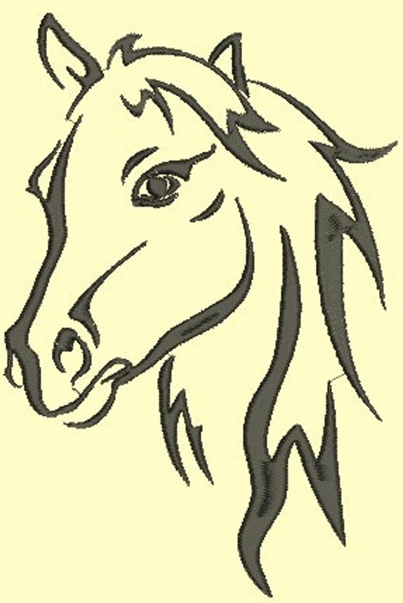 794x1187 Horse Design Machine Embroidery Design Etsy