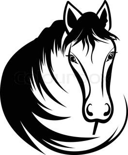 264x320 Head Of Horse With Black Mane, Stencil I'd Love To Paint This