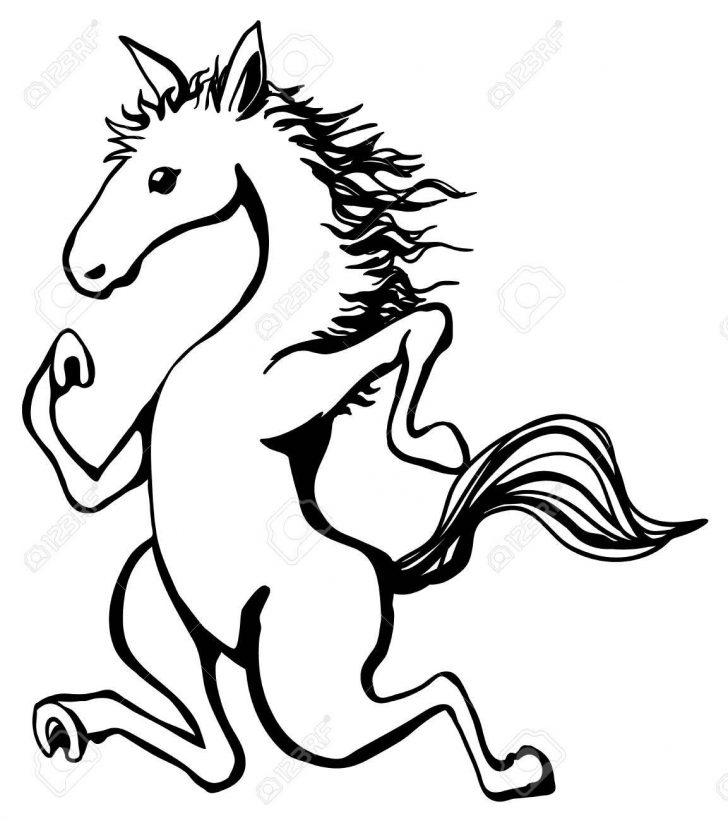 728x821 Horse Cartoon Drawing Free Easy Simple Pencil Seahorse Best