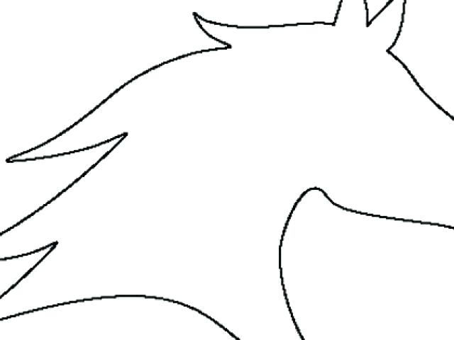 640x480 Horse Face Template Drawing Plastic Mask