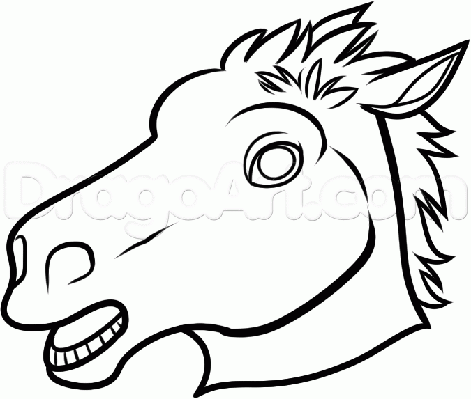 675x573 Draw The Horse Mask, Step