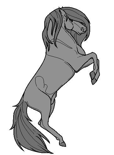 363x493 floaty horse lineart