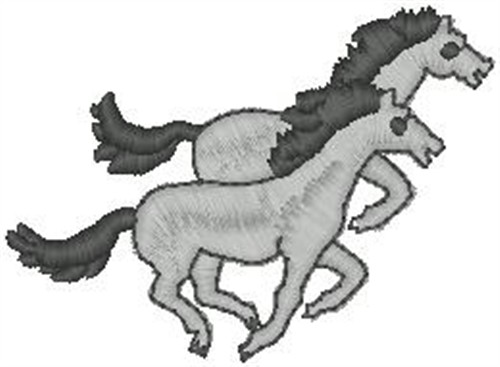 500x367 Horses Galloping Embroidery Designs, Machine Embroidery Designs