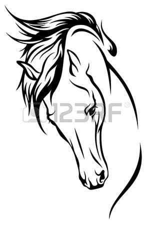 306x450 Stock Vector Cechs Mustangs Tattoos, Drawings, Horse Drawings