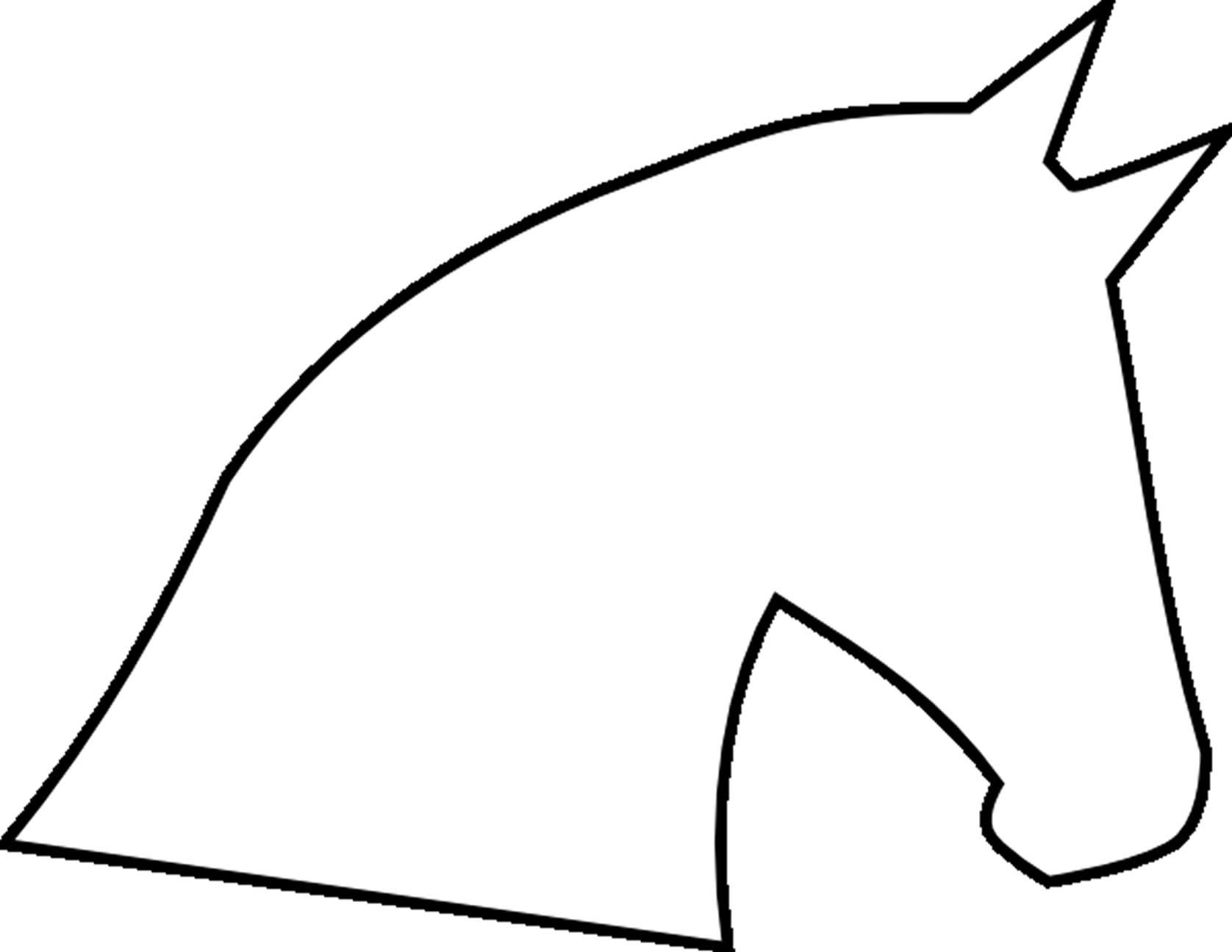 1676x1296 Horse Head Outline Template