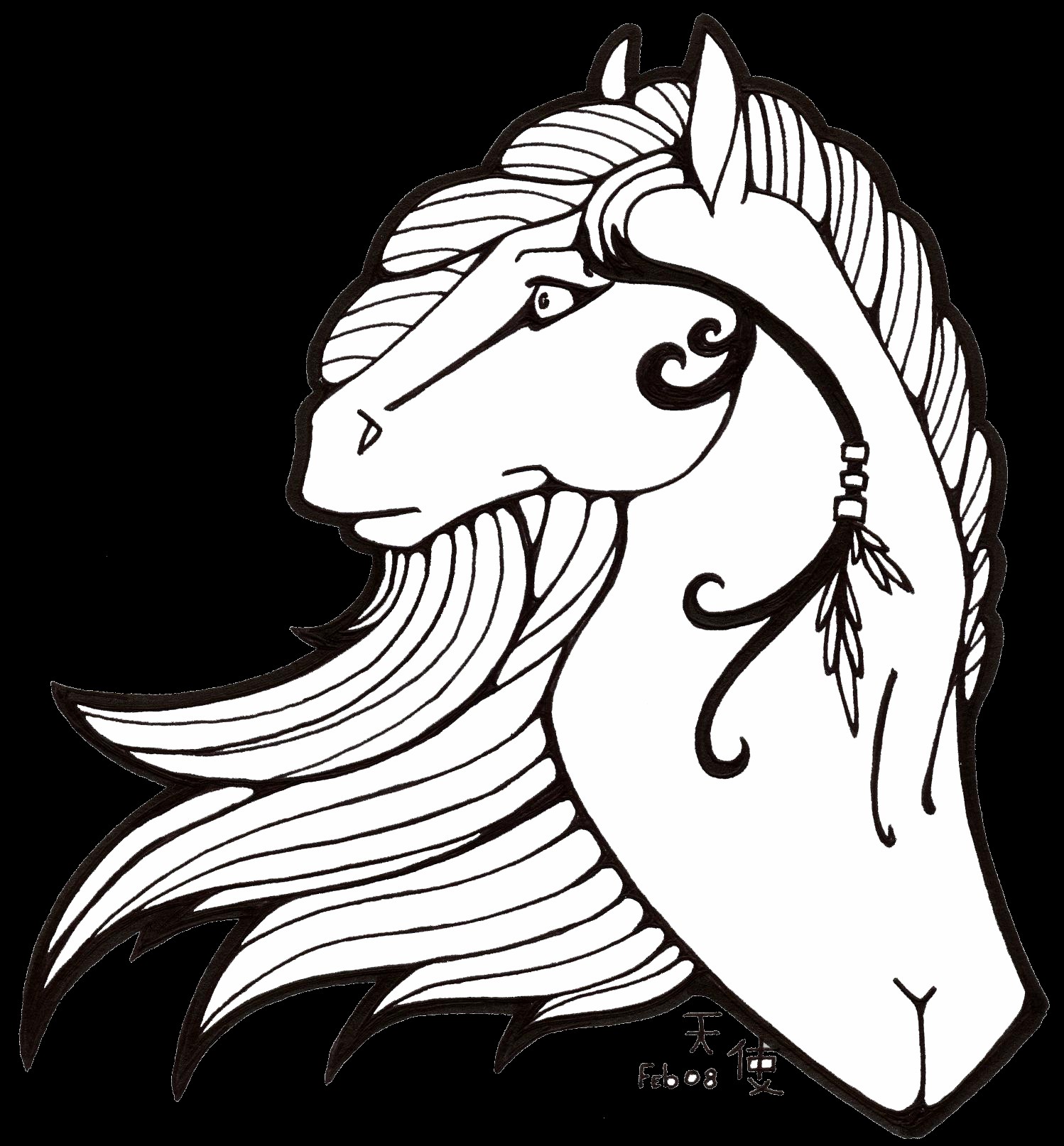 1498x1614 Easy Horse Head Coloring Pages With Free Horse Head Cartoon