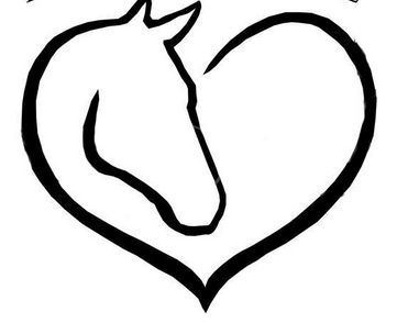 361x294 Horse Head Outline Clip Art Color Ideas And Designs