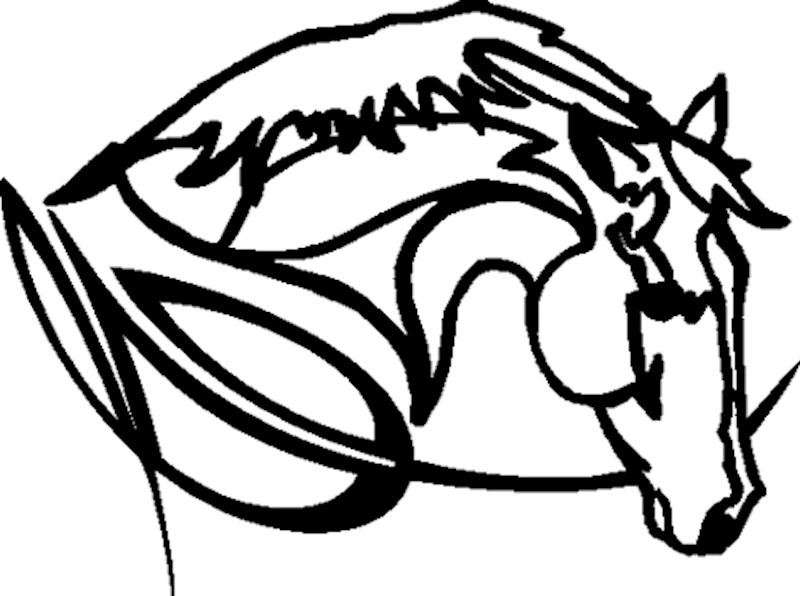 800x596 Western Graphics Horse Head Outline Decal