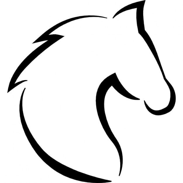 626x626 Horse Head Profile Outline