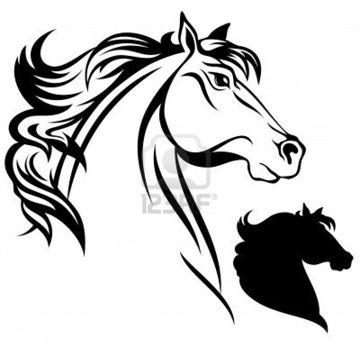 1200x1158 Stock Vector A Thing For Tattoos Horse Drawings, Horse Head