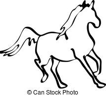 214x194 Clipart Vector Of Horse Gallop Isolated Vector