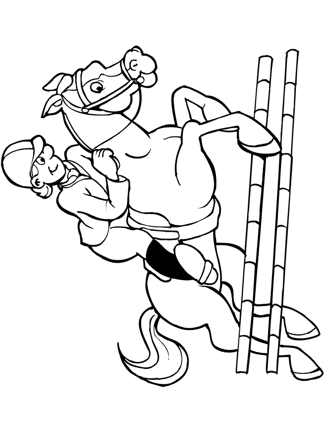 660x854 Coloring Pages Of Horses Jumping