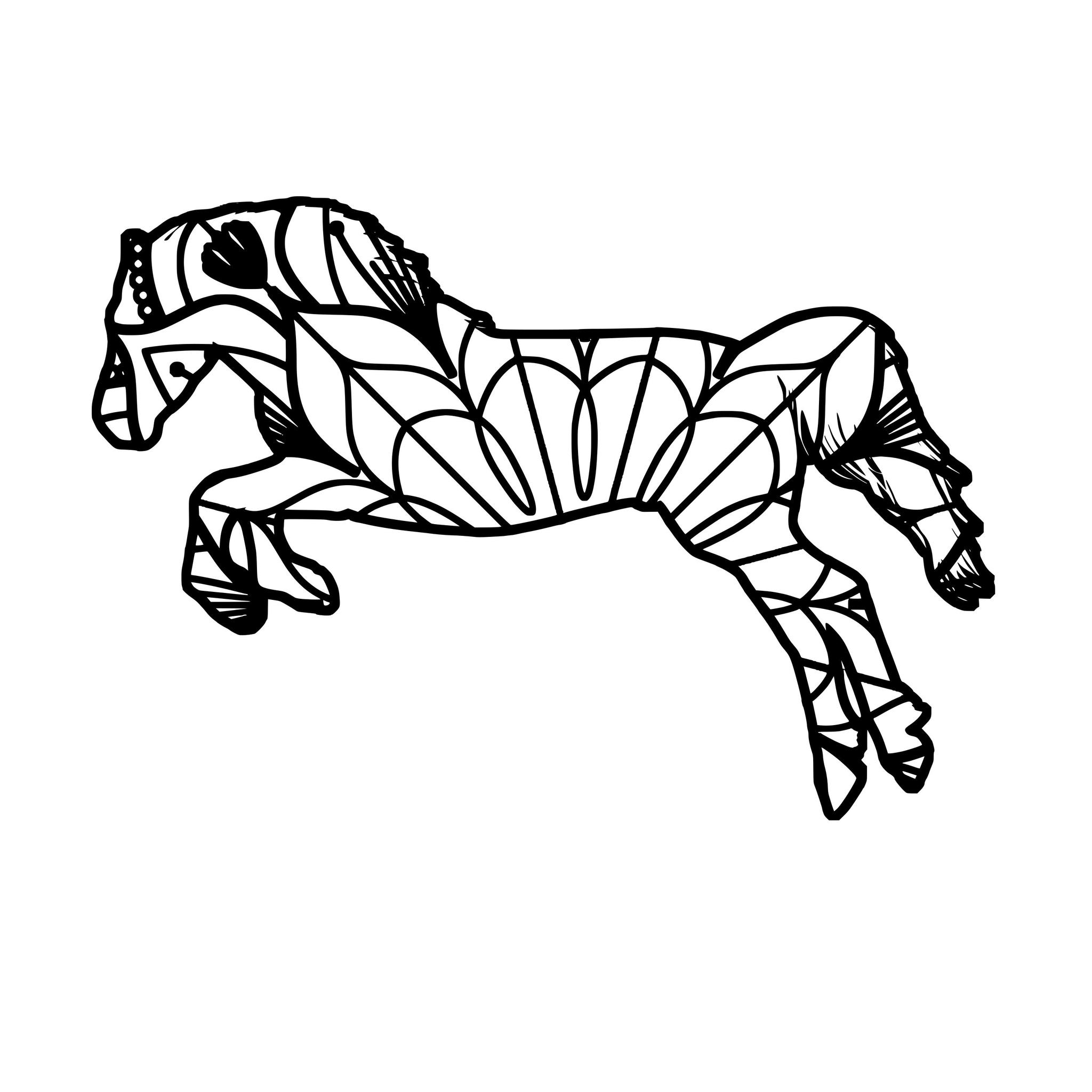 2048x2048 Horse Jumping Mandala