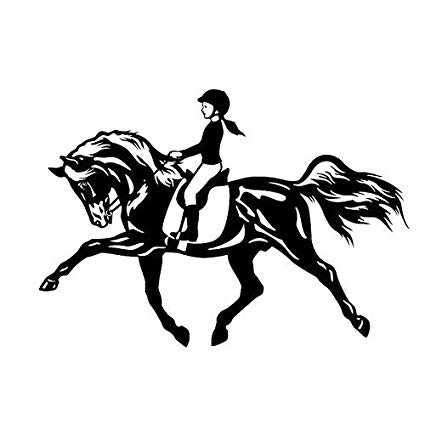 425x425 Riding A Horse Jumping Sport Girl Interesting Decal