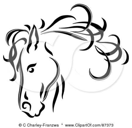 450x437 Line Drawing Of Horse Head Clipart Best