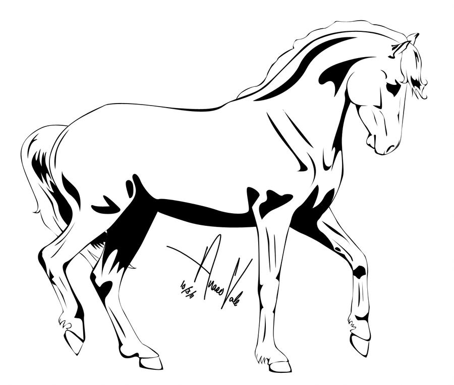 900x762 Horse Outline