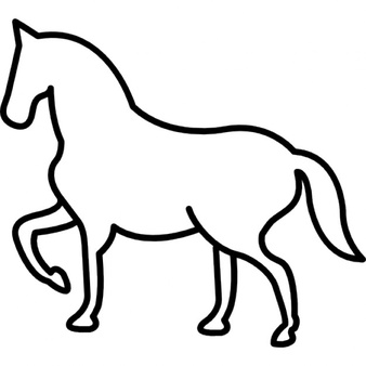 338x338 Horse Outline Images Clip Art
