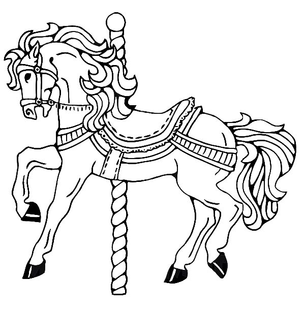 600x612 Neoteric Carousel Horse Outline Drawing At Getdrawings Com Free