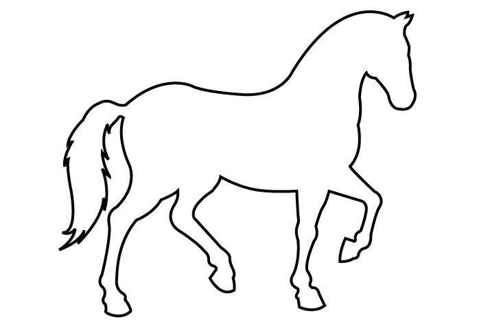 695x473 Walking Horse Outline Clip Art Free Vector In Open Office Drawing