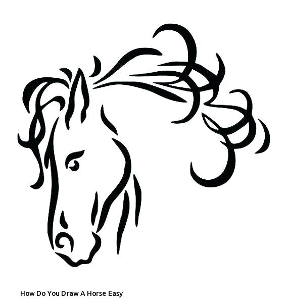 570x600 How To Draw Easy Horses