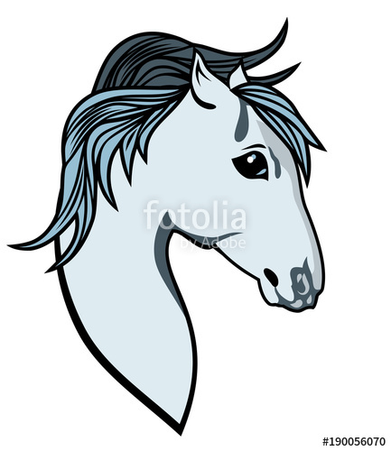 433x500 Portrait Of A Horse, Profile Stock Image And Royalty Free Vector