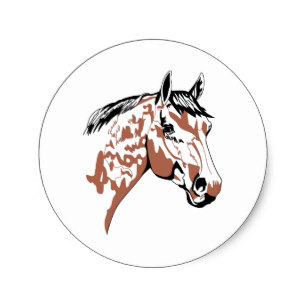 307x307 Horse Profile Stickers Zazzle