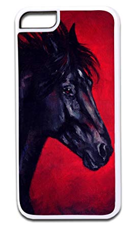 263x445 Black Horse Profile Painting Hard Plastic Case
