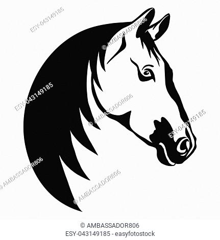 431x470 Horse Profile Graphic Logo Template Stock Photos And Images Age