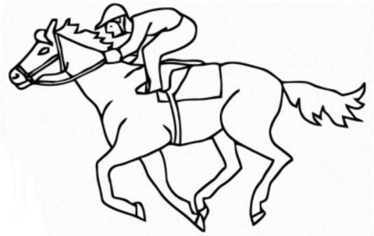 Horse Racing Drawing Free Download On ClipArtMag