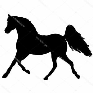 300x300 Horse Reared Vector Drawing Black White Animal Tattoo Sign Logo
