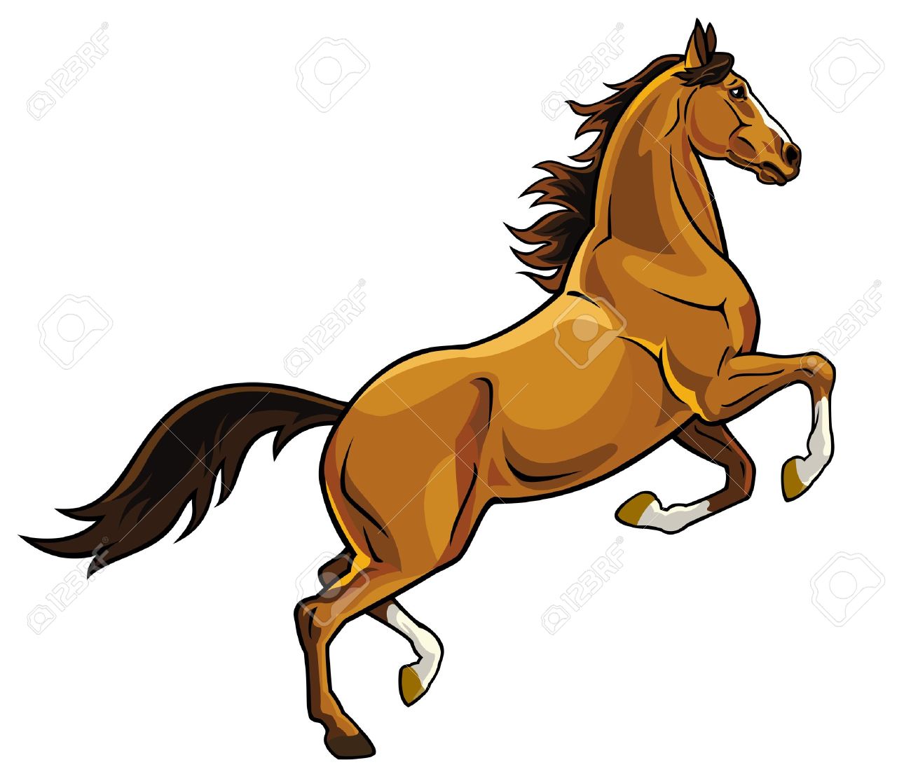1300x1092 Rearing Horse Clipart