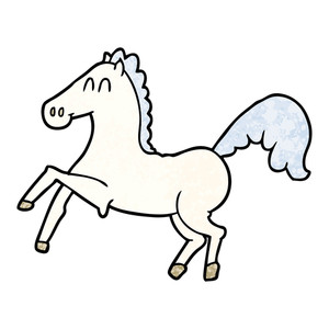 300x300 Cartoon Horse Rearing Up Royalty Free Stock Image