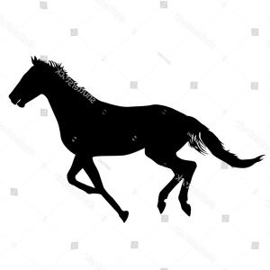300x300 Blue Fire Horse Rearing Up Vector Clipart Studiogrfx