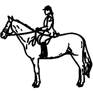 300x300 Horse Riding Clipart Black And White Clipart Portal