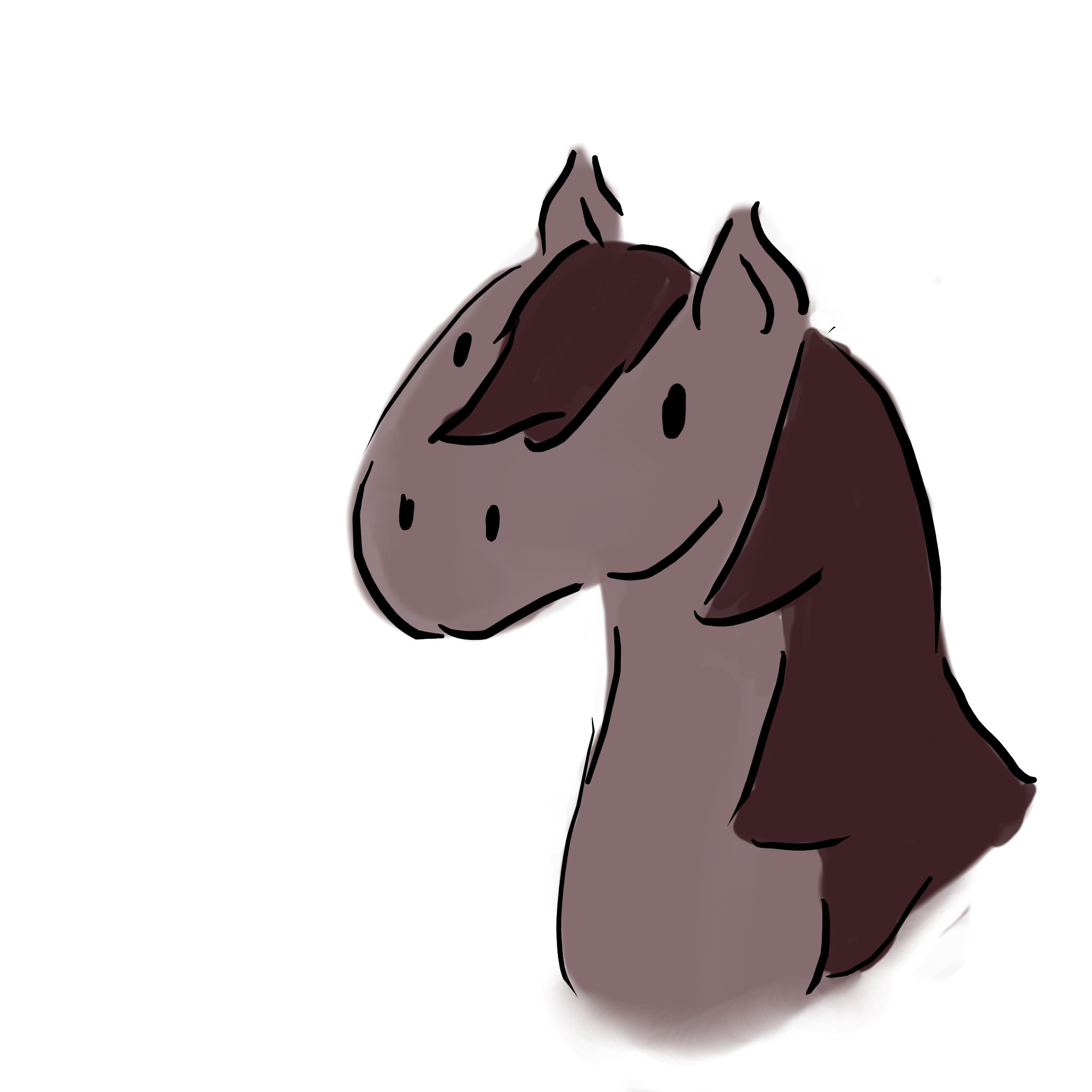 2000x2000 Simple Brown Horse