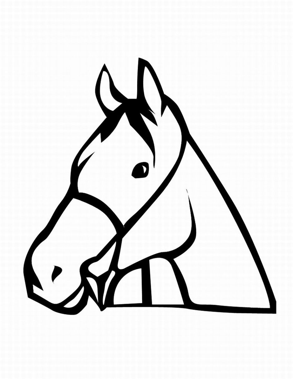 938x1213 Simple Horse Face Cliparts
