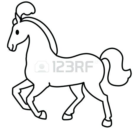 450x450 Line Drawing Horse Myrta