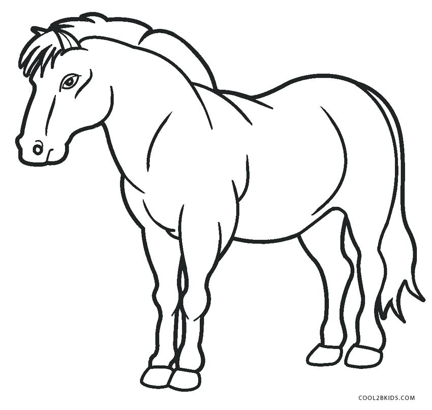 850x807 Simple Horse Coloring Pages Mosshippohaven