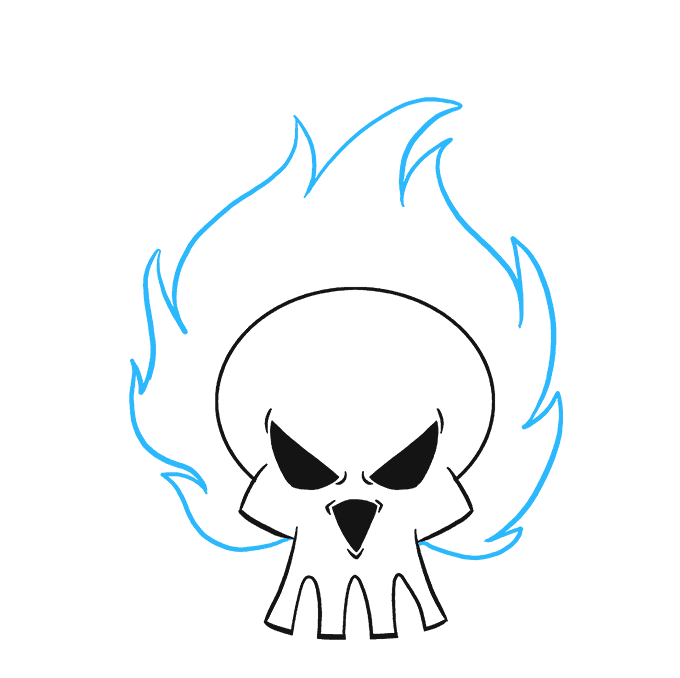 680x678 How To Draw A Flaming Skull