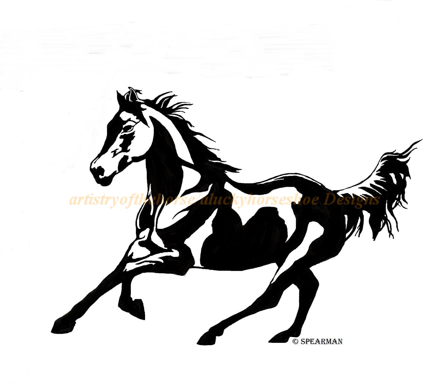 1500x1322 horse trailer trailer decal horse horse decal morgan etsy