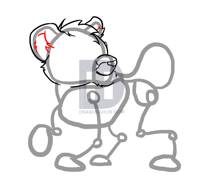 823x720 How To Draw Lion Cubs, Step