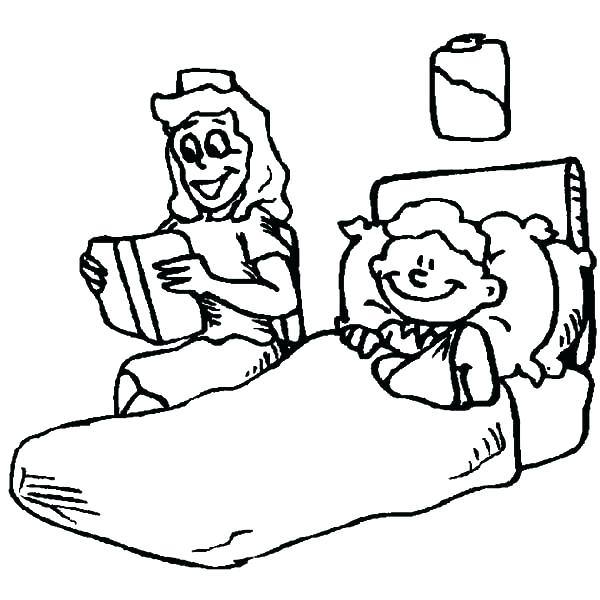 600x600 Hospital Bed Coloring Pages