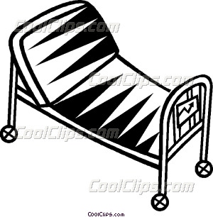 300x306 Hospital Bedstretcher Vector Clip Art