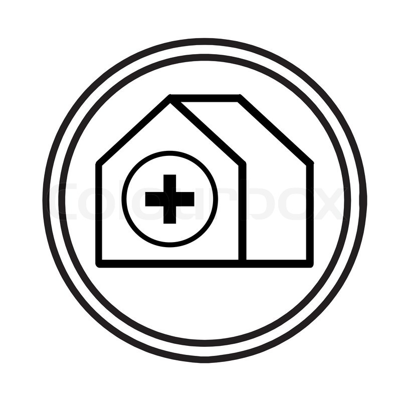 800x800 Image Of Hospital Building Symbol Stock Vector Colourbox