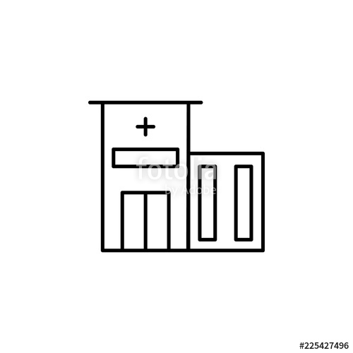 500x500 building, clinic, hospital icon element of hospital building
