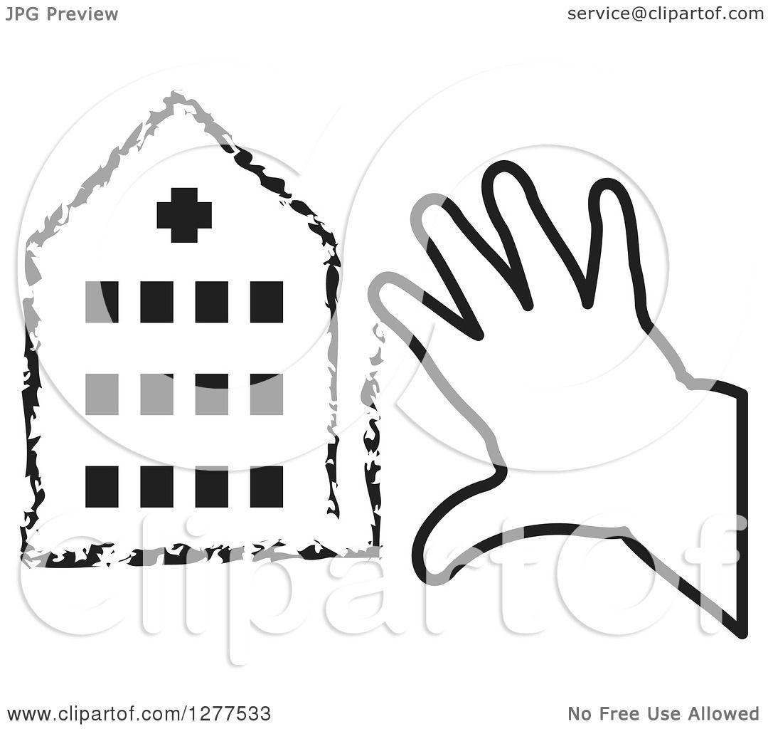 1080x1024 Clipart Of A Black And White Child's Hands Drawing A Hospital