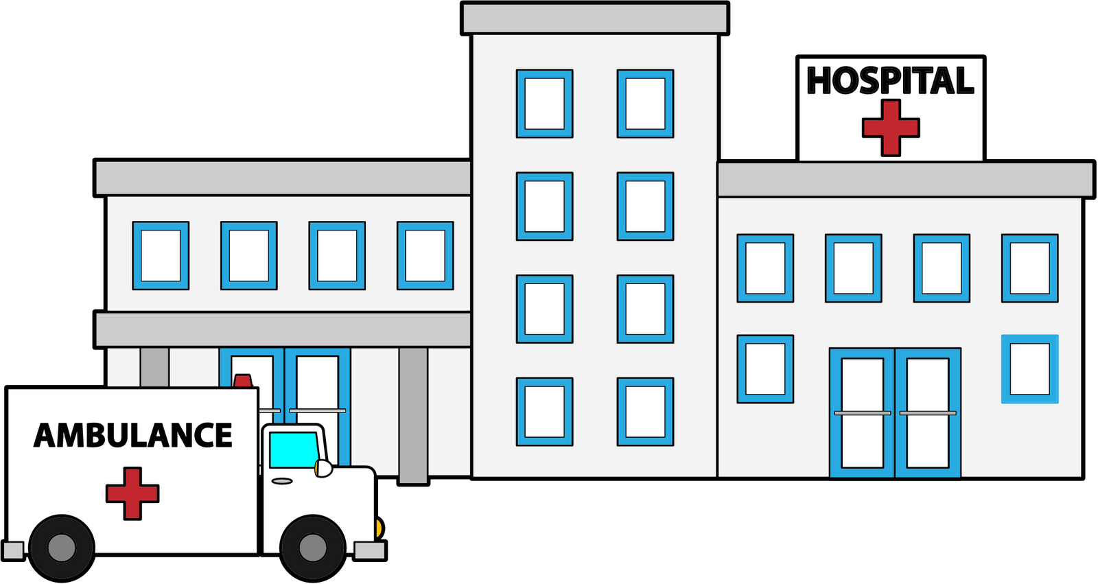 1600x851 Collection Of Free Drawing Buildings Hospital Download On Ui Ex