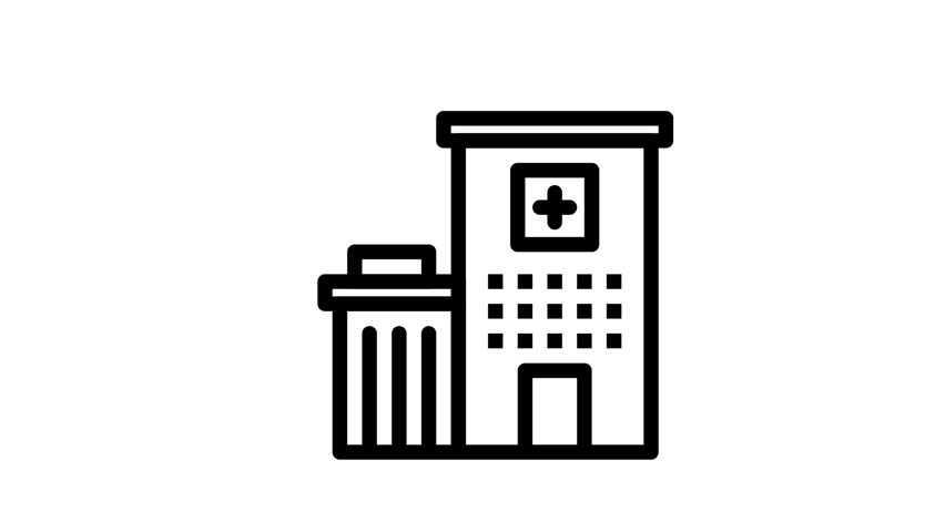 852x480 Hospital Building Drawing Stock Video Footage